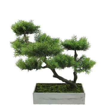 18" Decorative Artificial Japanese Bonsai Tree in Distressed Box