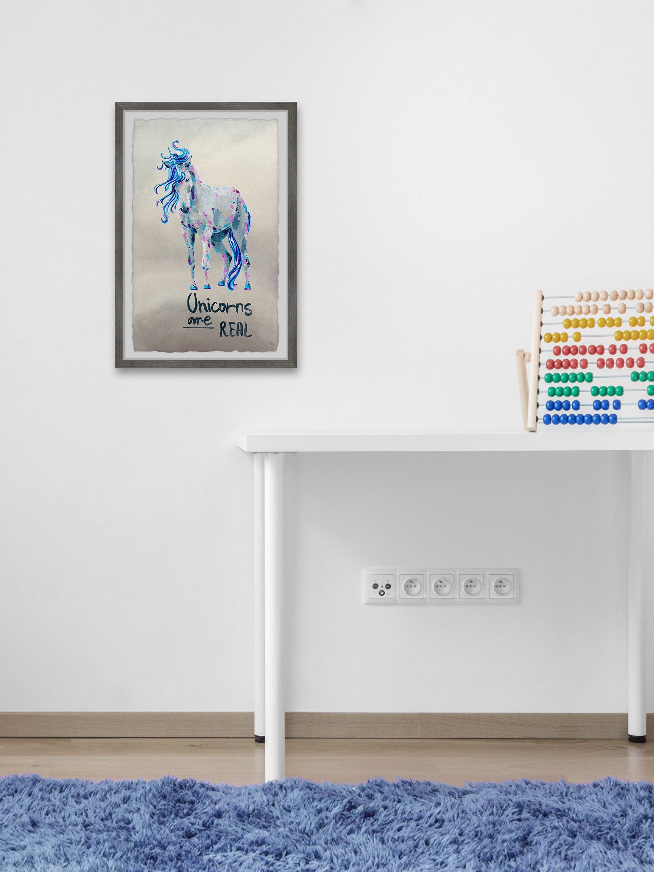 Marmont Hill Magical Unicorns Are Real Framed Wall Art