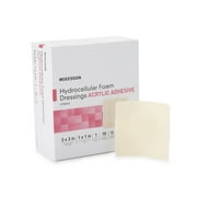 McKesson Hydrocellular Foam Dressing, Acrylic Adhesive Wound Bandage, 3 in x 3 in, 10 Count, 10 Packs, 100 Total