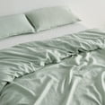 thumbnail image 3 of Great Bay Home 100% European Flax Linen Duvet Cover Set, Lightweight, Breathable, 3-Piece Set (Eucalyptus, Full / Queen), 3 of 4