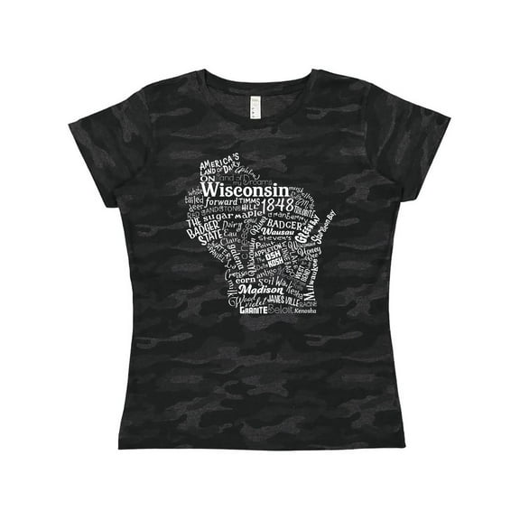 Inktastic Wisconsin State Word Salad Women's T-Shirt