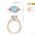 thumbnail image 5 of ANGARA Natural Solitaire Cushion 3.5 ct Aquamarine Split Shank Engagement Ring in 14K Rose Gold for Women (Size-10mm) | March Birthstone, Anniversary, Jewelry Gift for Women | Natural Aquamarine Ring, 5 of 9
