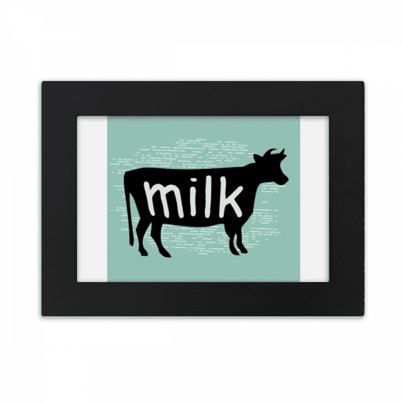 Black Animal Cow Outline Natural Desktop Photo Frame Ornaments Picture Art Painting