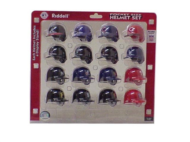 Full Set Riddell Mini Pocket Pro MLB Helmets With Stands 31 