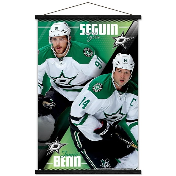 NHL Dallas Stars - Tyler Seguin and Jamie Benn 14 Wall Poster with Wooden Magnetic Frame, 22.375" x 34"