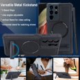 thumbnail image 3 of Biwat-for Samsung Galaxy S21 Ultra Case with S Pen Holder, Replacement S Pen Included, Compatible with MagSafe, Versatile Metal Stand, 3D Texture Leather Back, Military Grade Protection (Case+Pen), 3 of 4