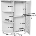 Decatur Wood Bathroom Floor Storage White