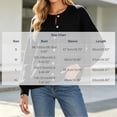 thumbnail image 3 of VSSSJ Women's Button Down Knit Cardigan Round Neck Loose Solid Long Sleeve Sweater Jacket Outerwear Casual Fall Winter Outfits Black L, 3 of 7