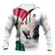thumbnail image 2 of Sudadera con capucha con bandera mexicana y gallo, estampado 3D de gallo, moda urbana para hombre y mujer, sudadera con capucha Y2k, sudaderas con capucha, ropa para niños, 2 of 5