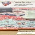 thumbnail image 5 of Junovo 6'x9'Rugs for Living Room Boho Rug Floor Carpet,Red/Blue, 5 of 7