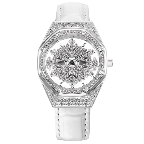 SKMEI Watches for Women Dress Fashion Analog Quartz Watch Diamond Waterproof Leather Lady Watch