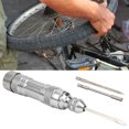 thumbnail image 4 of Kit de Crevaison de Pneu de Vélo, Matériau en Alliage d'Aluminium Outil de Réparation de Pneu de Bicyclette Design de Rangement Intégré Pratique Haute Adhérence pour Cyclisme Noir, Argent, 4 of 8