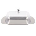 thumbnail image 1 of 1pc Stainless Steel Bread Tray Butter Dish Butter Keeper Butter Storage Dish with Clear Lid, 1 of 9