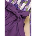 thumbnail image 5 of MORTTIC Toddler Girl Purple Rose Print Girls Outfit, Halter Neck Stripe Top With Belt Skirts Set Holiday Going Out 2PCS Spring Fall Clothes, 5 of 7