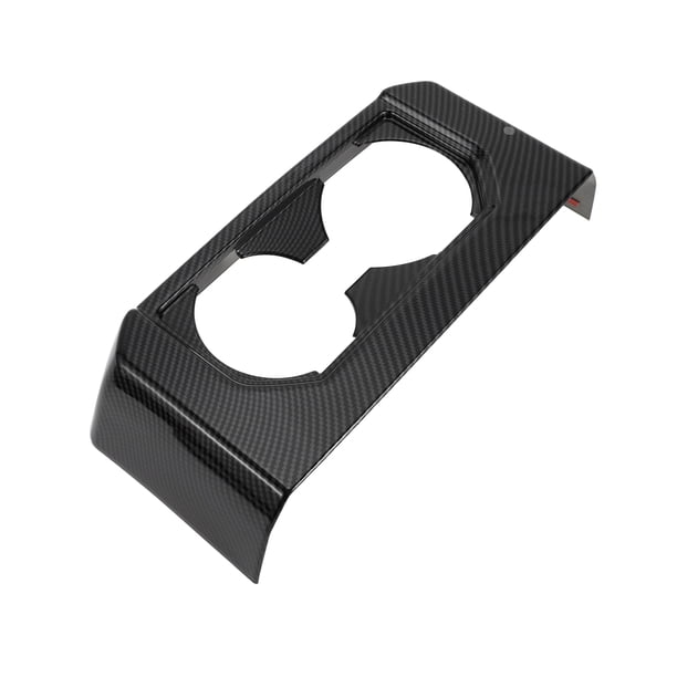 Ofertas Únicas 1 Pcs Cubierta del soporte para el reposabrazos trasero para Ford F-150 2015-2020 Cubierta del soporte para el reposabrazos del asiento trasero de fibra de carbono ABS Negra