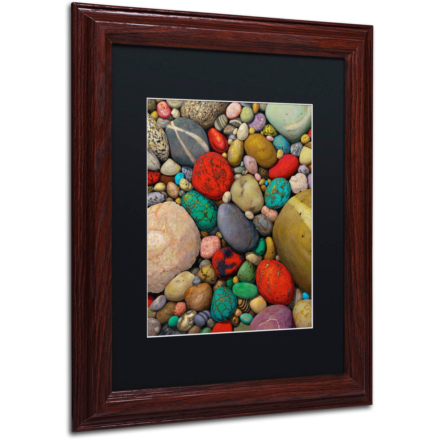 "Shallows of Treasure Creek" Canvas Art by Stephen Stavast, Black Matte, Wood Frame