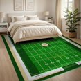 thumbnail image 3 of ODIKA 8'x10' Washable Area Rug Field Football Motif Retro Gridiron Lines Numbered Theme for King Size Bedroom Under Bed, Master Suite, Non-Shedding, Easy Care, 3 of 7