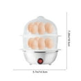thumbnail image 4 of Yhmxh Egg Cooker Electric with Auto Shut Off, 7/14 Eggs Capacity, Anti Dry Burning 2 Layer Large Capacity Steamer Measuring Cup 14 Hard Boiled Poached Eggs Stainless Steel Breakfast Machine Portable, 4 of 7