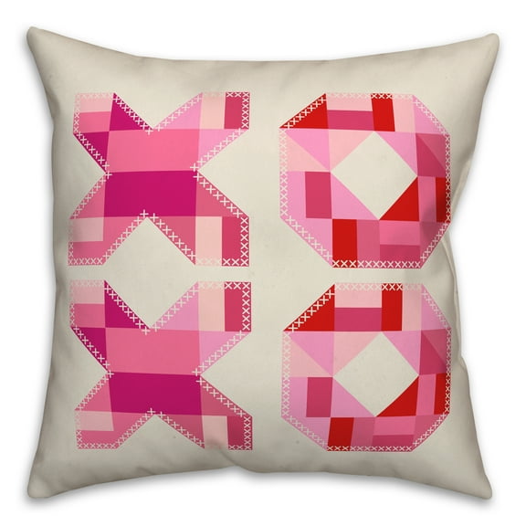 Creative Products XOXO Quilt II 18 x 18 Spun Poly Pillow