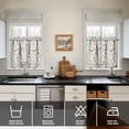 thumbnail image 4 of Vintage Rustic Bloom Curtains 24 Inch Short - 3 Panel Country Bohemian Set with Wildflowers, Rod Pocket Kitchen, 4 of 6