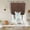 Mocha, Ivory, Bone, Latte, variant on Brown Shabby Chic Tie Up Curtains for Windows, Adjustable Balloon Window Shades, Lace Border Romantic Aesthetic Kitchen Window Treatments Adjustable Roll Up Curtain for Basement/Nursery 52"x45"