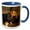 Blue/White, variant on 3drose, One Black and One Yellow Labrador Retriever, 11oz Two-tone Yellow Mug