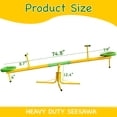 thumbnail image 5 of 360-Degree Rotating Outdoor Seesaw with All-steel Construction, Kids Playground Seesaw with Non-slip Seats, for 3-12 Year Olds, Garden, Yellow, 5 of 6