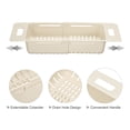 thumbnail image 4 of Extendable Over the Sink Strainer Fruit Vegetable Wash Basket Adjustable Colander for Kitchen Plastic Khaki, 4 of 6