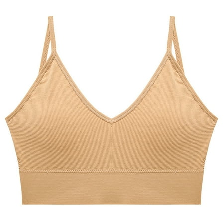 BYOIMUD Women s Solid Color Daily Bra with Comfort Fit  Adjustable Suspender Backless Bra for Women  Hand Washable Everyday Women s Underwear. L