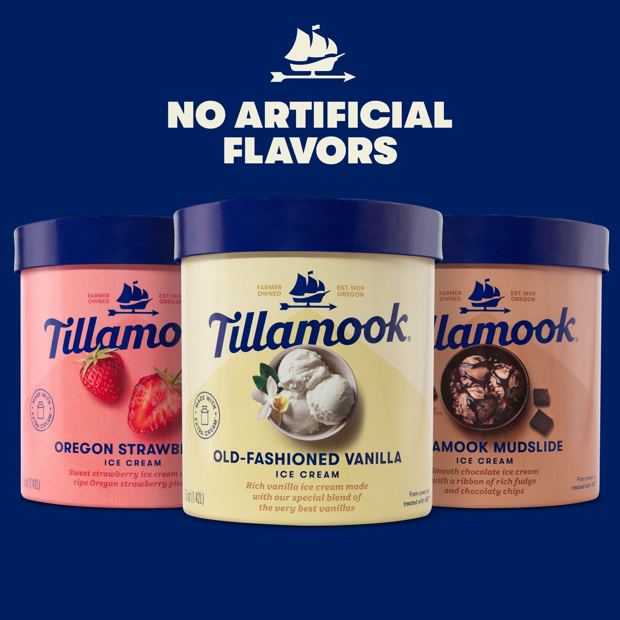 Tillamook Mudslide Chocolate Ice Cream, 56 oz, 1.75 Qt