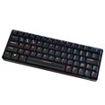 thumbnail image 1 of Homgeek Clavier Mécanique Compact Multi-Appareils avec 64 Touches Mode BT & Filaire 18 Effets Rétroéclairés RGB N-key Rollover Interrupteurs Noir Marron, 1 of 5