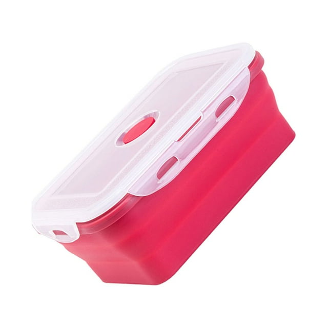 Guardoinrt Boîte de Conservation Scellée Aliments Frais et Sécurisés avec Récipient à Lunch en Silicone Rouge 1200ml 1Ensemble