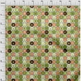 thumbnail image 4 of oneOone Georgette Viscose Light Green Fabric Kids Circle Craft Projects Decor Fabric Printed By The Yard 42 Inch Wide, 4 of 4