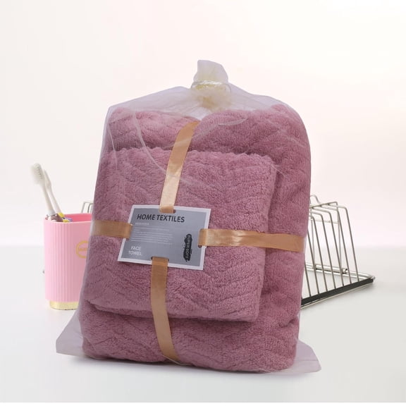Homecloud Ultra Soft 1 Bath 1 Face Towel 700 Gsm | 3x Softer Than Cotton Towels Highly Absorbent & Ultra Fast Dry Towel | Set Of 2 (Purple)