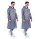 thumbnail image 5 of Poncho impermeable transparente reutilizable de EVA, 2 unidades, impermeable, portátil, grueso, con capucha y mangas de goma, para adultos, suministros para exteriores (gris)., 5 of 6