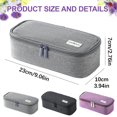 thumbnail image 3 of Aesthetic Pencil Case, Large Capacity Pencil Pouch with Multi Compartment Zipper Organizer, Canvas Pen Bag for Stationery Office Travel Makeup Tech Accessories, Portable Storage Case, 1 Pc, 3 of 8