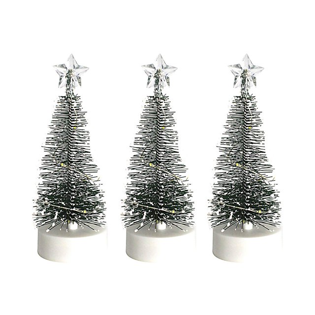 Iglesia de las luces del árbol de navidad de los ornamentos de la atmósfera mini. Nuevas Decoraciones Led Decoración del Hogar Cedro Luminoso Iluminado