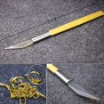 thumbnail image 4 of 2 uds., cuchillo de ágata pulidora de ágata, joyería de oro y plata, herramienta de joyería artesanal de arcilla, 4 of 5