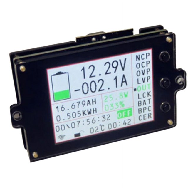 Monitor de BateríA InaláMbrico Medidor CC 120V 300A VOLT AMP AH SOC Capacidad Restante