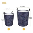 thumbnail image 3 of Balery Watercolor Indigo Cesta de ropa redonda con asas, impermeable, independiente, para ropa, juguetes, dormitorio y familia-Medium, 3 of 6