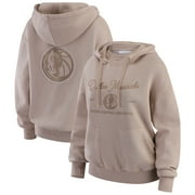 Women's WEAR by Erin Andrews Tan Dallas Mavericks Washed Pullover Crewdie