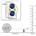 thumbnail image 3 of Dazzlingrock Collection Round Blue Sapphire Vertical 2 Stone Style Pushback Stud Earrings for Her (Color Blue, Clarity Highly Included) in 10K Rose Gold, 3 of 4