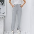 thumbnail image 4 of Bigersell Women's Bootcut Pant Full Length Pants Fashion Women Leisure Sports Pants Trousers Loose Pants Pure Color Long Pants Curvy Bootcut Pants for Ladies, 4 of 6