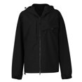 thumbnail image 2 of WTOBBY Women's Solid Color Hooded Long Sleeved Windbreaker for Mountaineering Sports, Waterproof Jacket and Top for Outdoor Adventures,Black XL, 2 of 5
