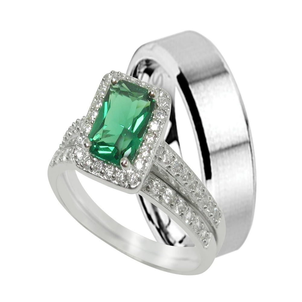 LaRaso Co Unique  His and Hers Wedding  Ring  Set Cheap  