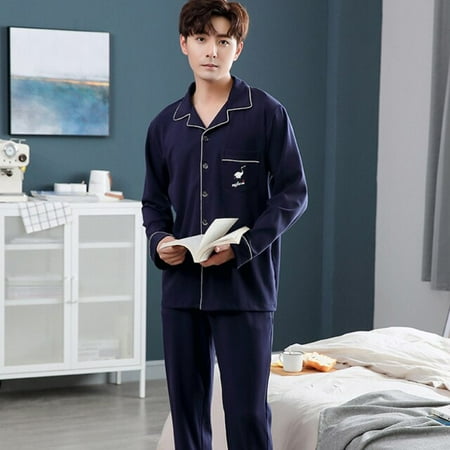 

CoCopeaunt Casual couple Solid cotton pajamas sets men autumn pijamas long-sleeve sleepwear men pijamas Japanese pyjamas for male
