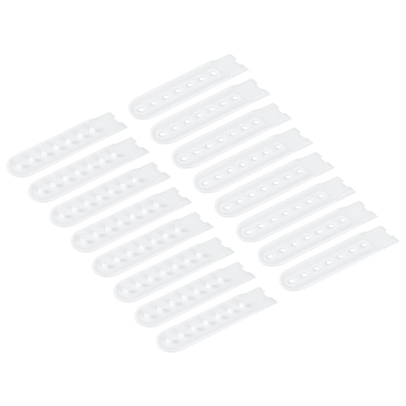 8 Pairs Snapback Strap Cover, 7 Holes Plastic Adjustable Hat Snap Buckle Replacement (White)