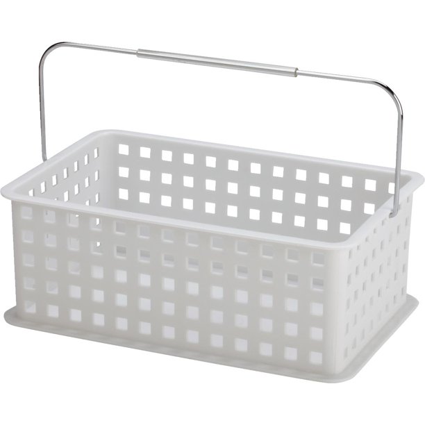 InterDesign Medium White Plastic Basket 46301