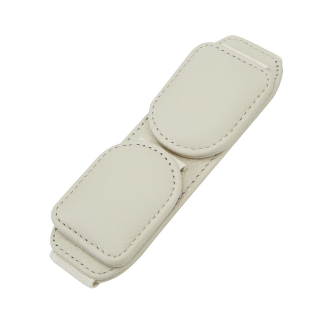 Yhmxh Organizadores y almacenamiento Soporte para lentes de sol, visera solar, clip magnético para coche, soporte de cuero para colgar gafas de sol, soporte rectangular para gafas de sol.