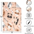 thumbnail image 3 of Dreamtimes Soft Absorbent Reusable Kitchen Towels, Set of 4|28x18 in, Cute Raccoons Pattern Dining Kitchen Living Room Tea Towels Dish Towels Decorative Towels, 3 of 7